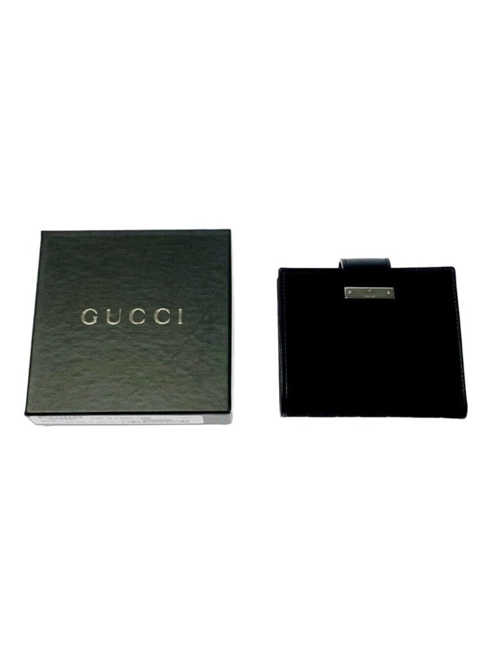 Gucci GG Canvas Leather Bifold Wallet Black